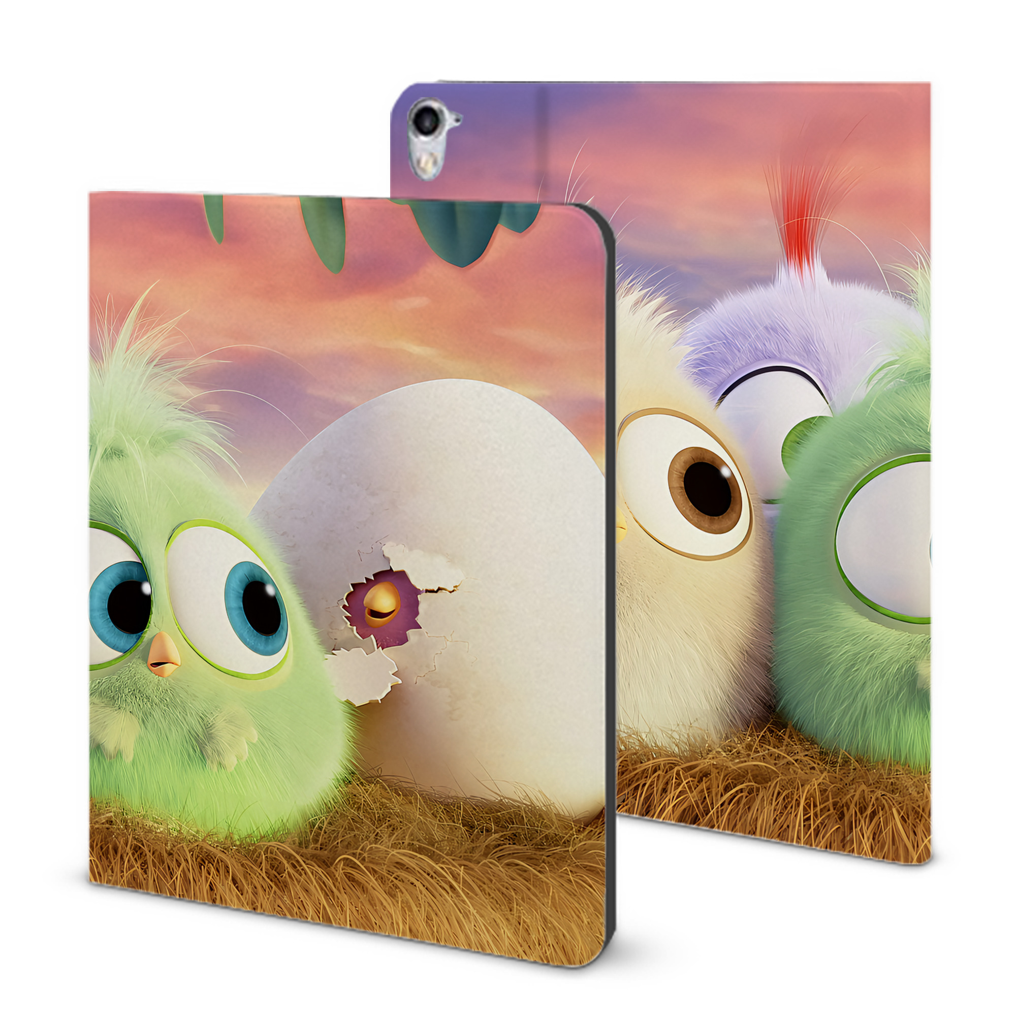 （画像用） Angry Birds アングリーバード IPad ケース ブック型 PUレザー TPU 耐衝撃 軽量 薄型 ペン収納なし 全面保護 IPad 各モデル対応
